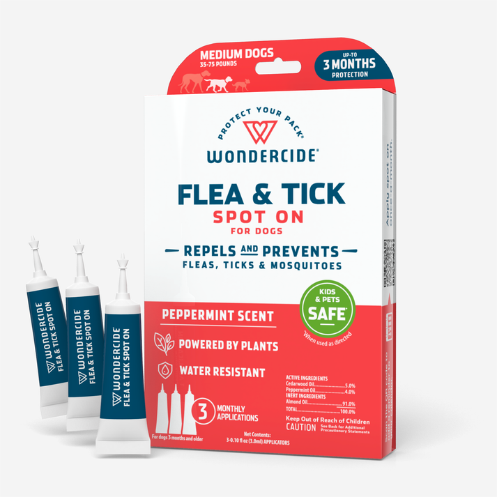 Wondercide Spot On Flea & Tick Repellent for Dogs – Natural, Long-Lasting Protection