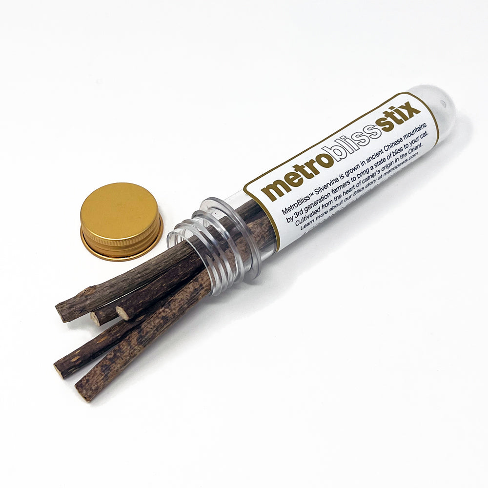 MetroBliss Stix – Natural Silvervine Catnip Chew Sticks for Cats