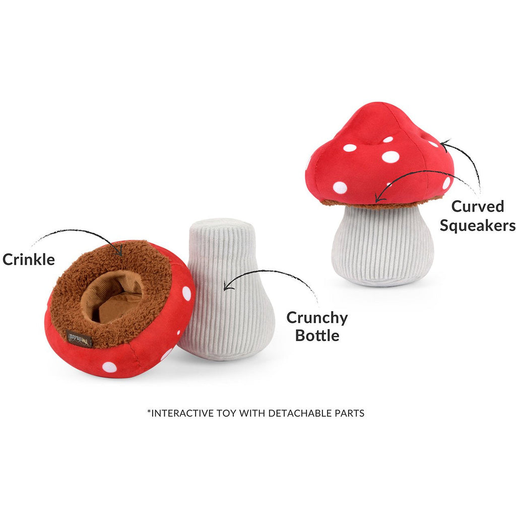 P.L.A.Y. Mutts Mushroom Plush Dog Toy