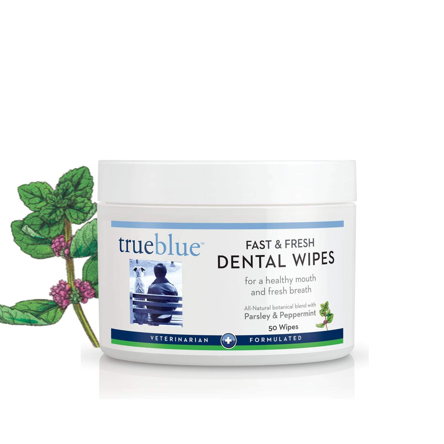 TrueBlue Fast & Fresh Dental Wipes – Natural Oral Care for Dogs & Cats