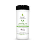 Pure and Natural Pet Flea & Tick Canine Wipes – Organic, Chemical-Free Protection (50 Ct)