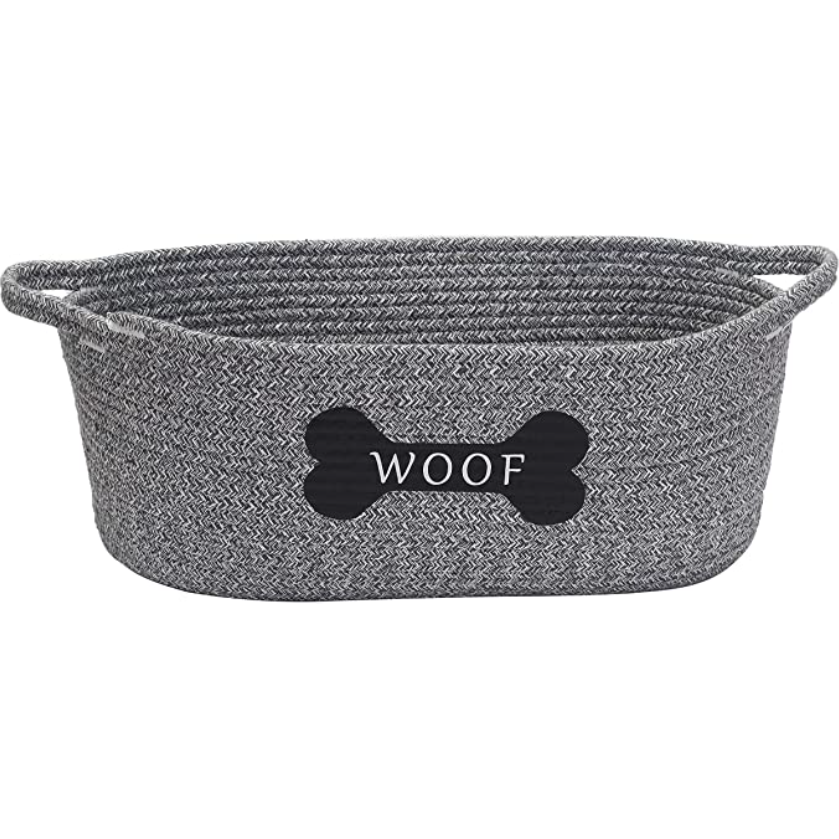 Dog Rope Toy Box (Grey)