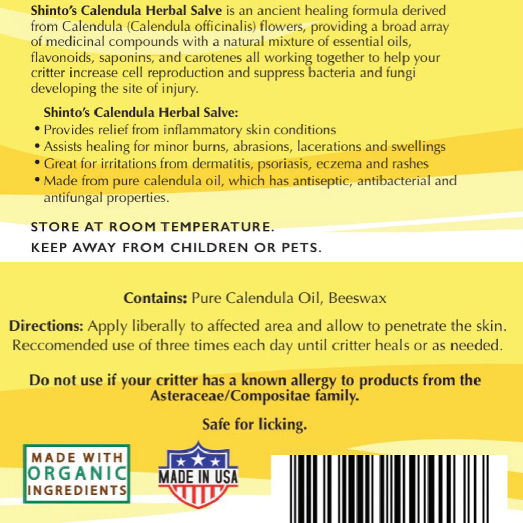 Shinto’s Calendula Herbal Salve – Pet Skin Care
