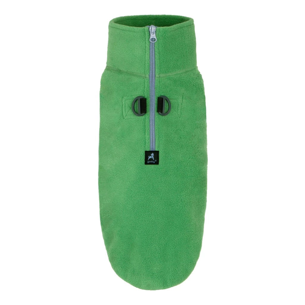 Gooby Half Zip Dog Fleece Vest – Green
