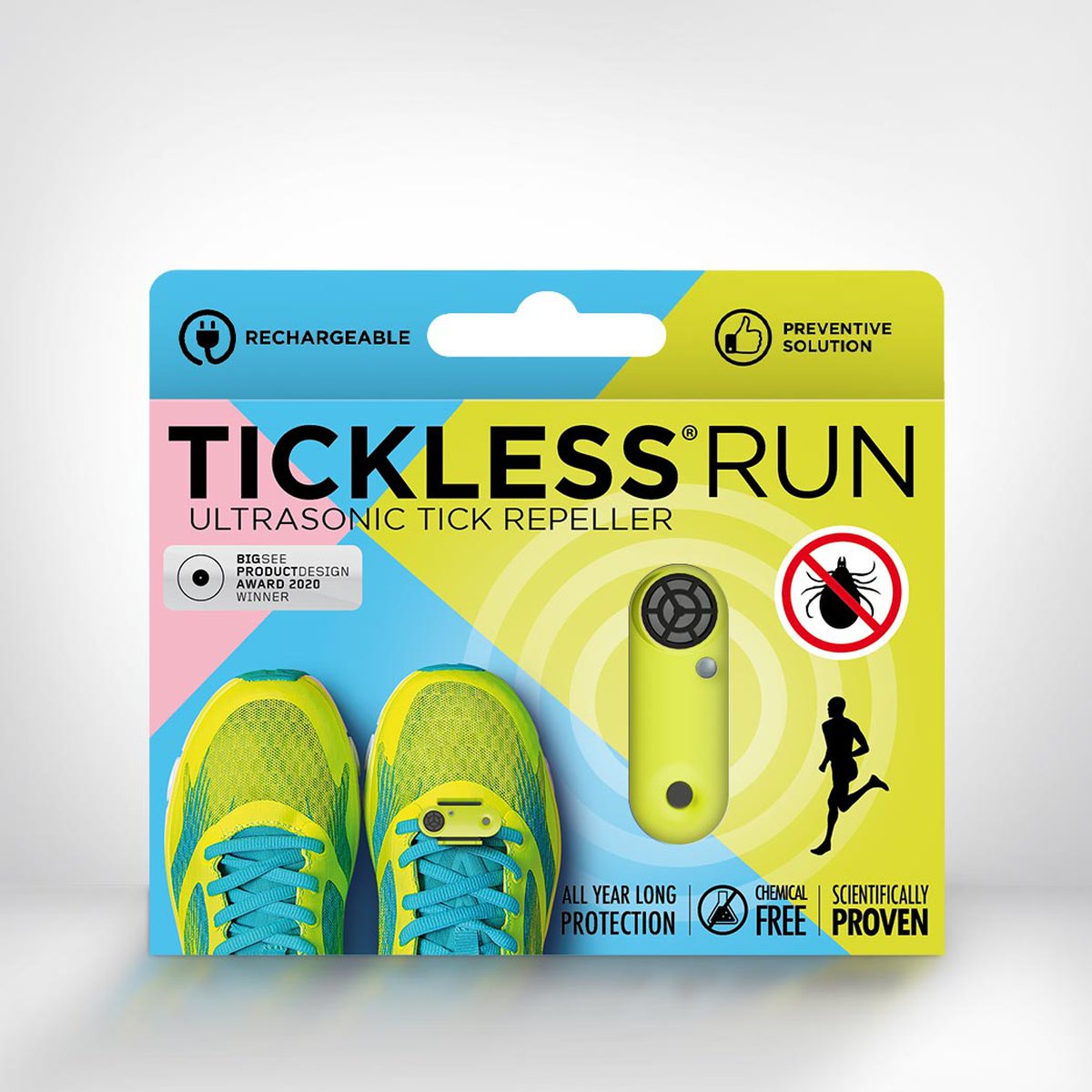 Tickless Active Repellente Anti-Zecche A Ultrasuoni – Ricaricabile, Leggero, Con Luce Notturna, Per Tutte Le Età