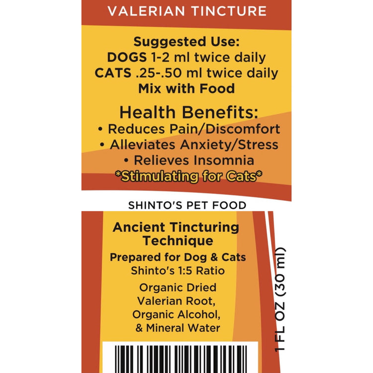 Shinto’s Valerian Root Tincture for Dogs & Cats – 1 oz