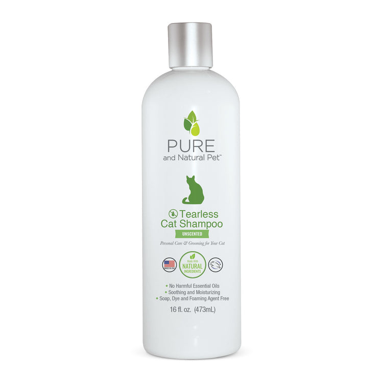 Pure and Natural Pet Tearless Cat Shampoo – Unscented, 16 fl. oz.