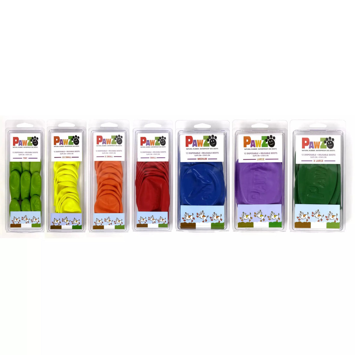 Pawz Waterproof Rubber Dog Boots