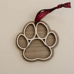 Woodlander Paw Print Christmas Ornament