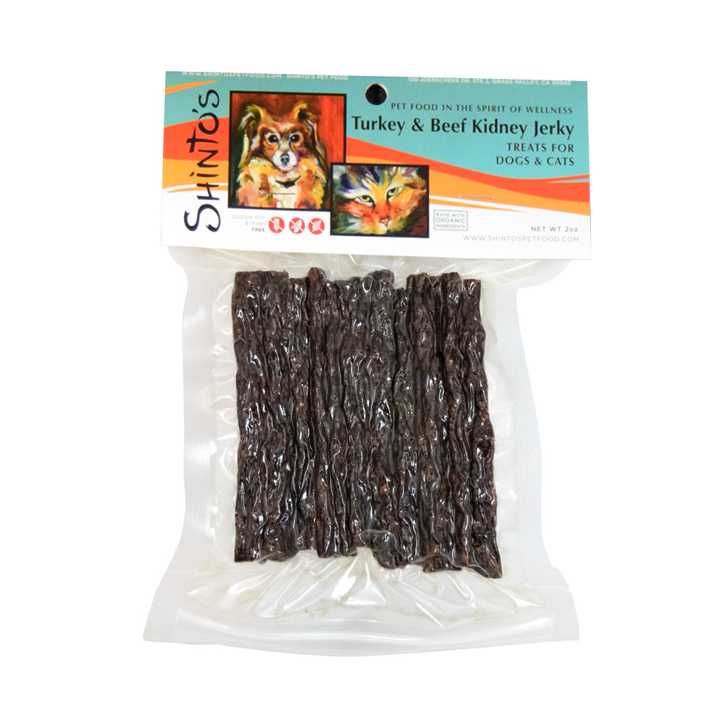 Turkey & Beef KIDNEY Jerky- Treats for Dogs & Cats - Sticks/Ends