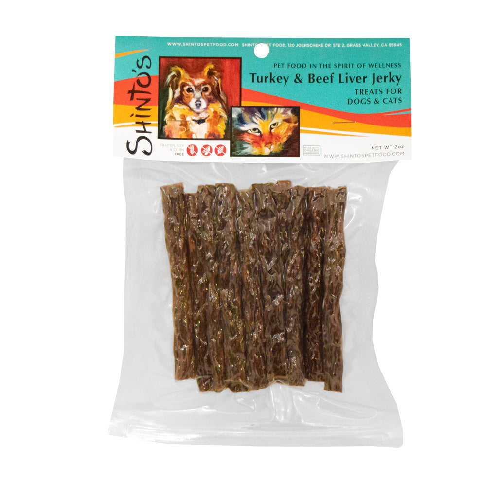 Shinto’s Turkey & Beef Liver Jerky – Healthy Treats for Dogs & Cats