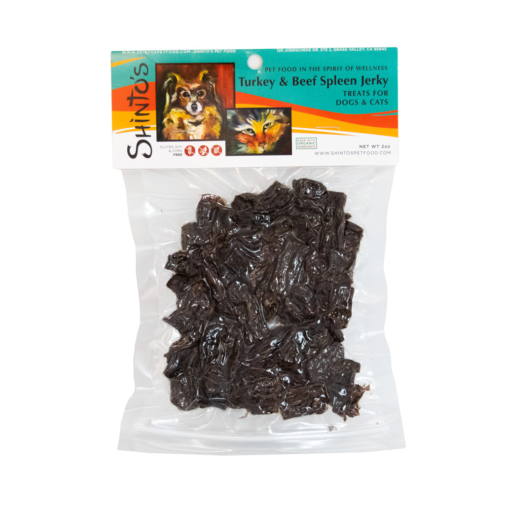 Turkey & Beef SPLEEN Jerky - Treats for Dogs & Cats - Sticks/Ends